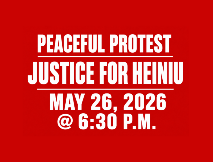 PEACEFUL PROTEST FOR HEINIU